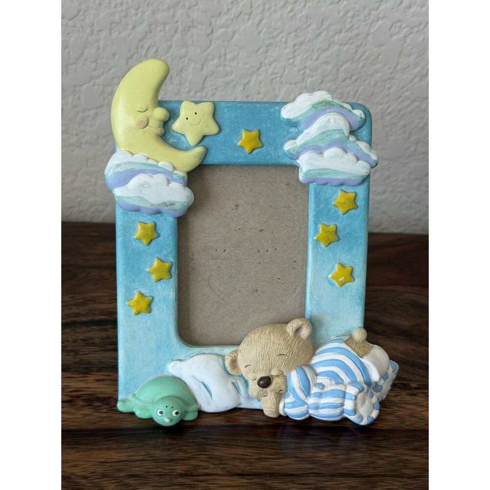 Burnes of Boston 3D Hand Painted Frame Baby Animals Picture Size 2.5 X 3.5